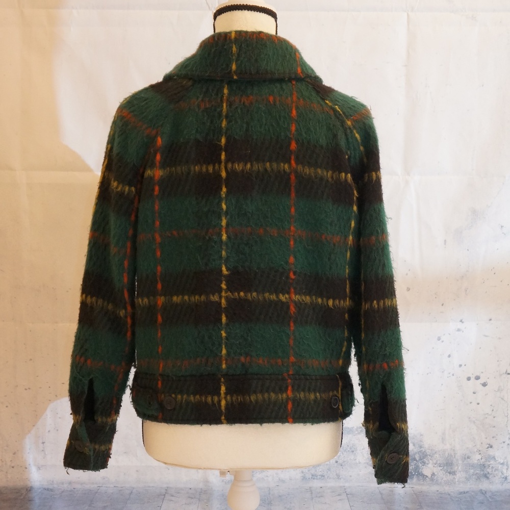 FOREVER 21 GREEN PLAID CROPPED JACKET - Picture 4 of 5